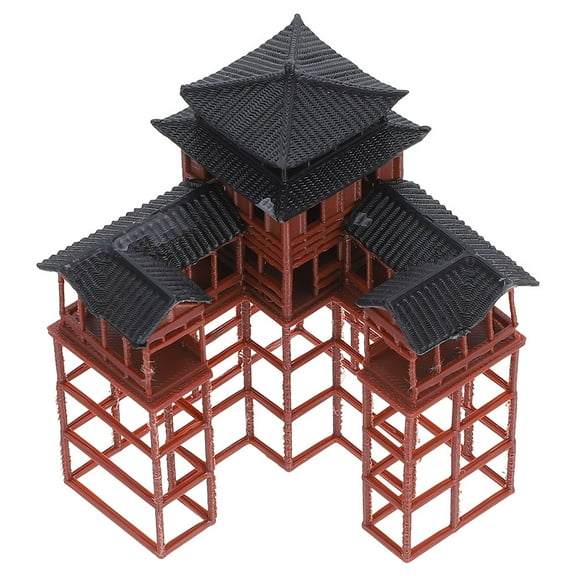 Raindrops Mini Statue Japanese Garden Pavilion Ornament for Aquarium Fish Tank Landscape Accessories