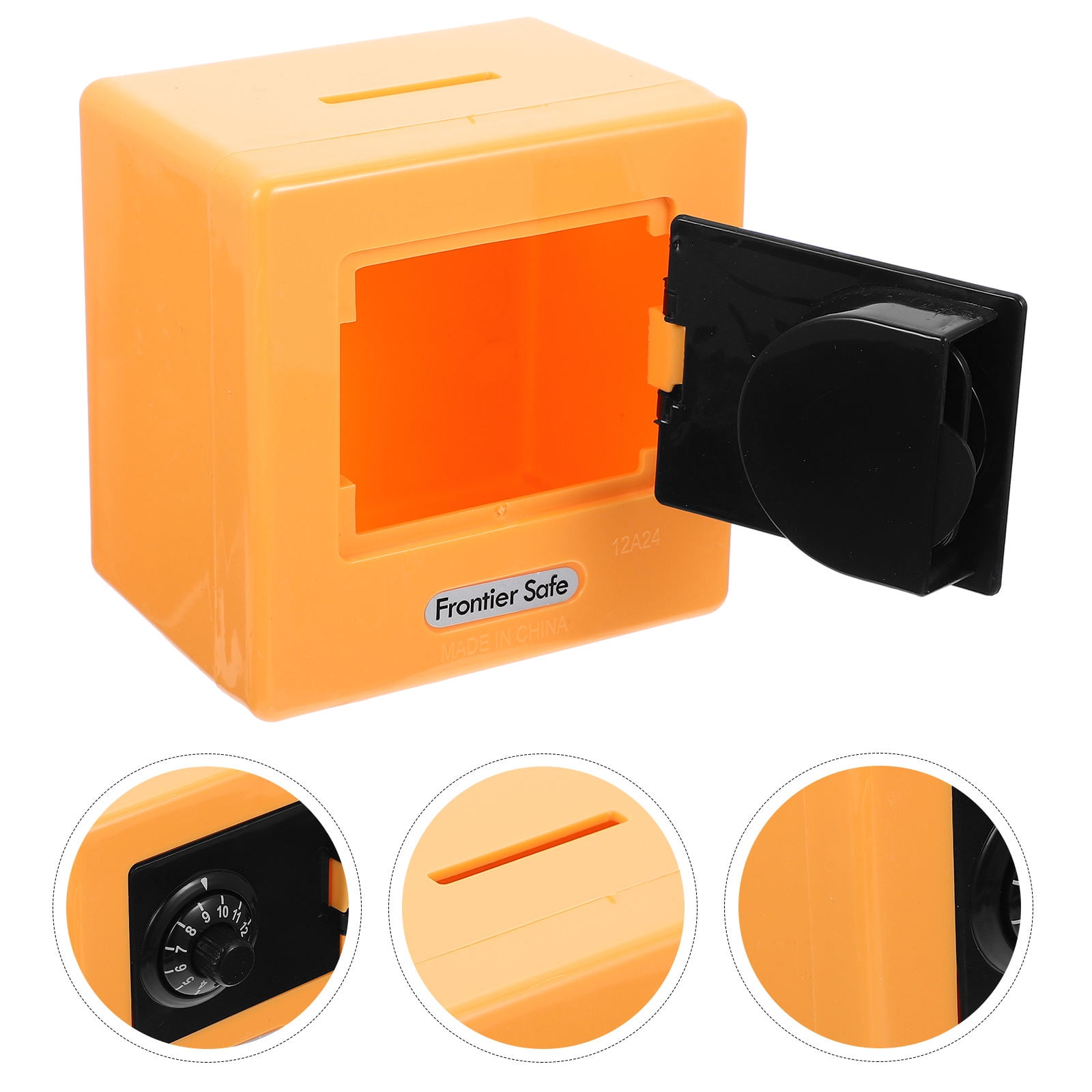 Mini Strong Box Raindrops Mini Safe with Creative Password Lock for Storage Yellow ...