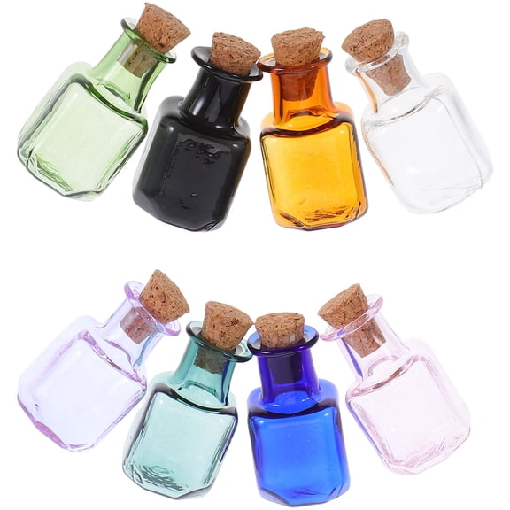 Raindrops Glass Wishing Bottle Pendants in Assorted Colors for Party Use
