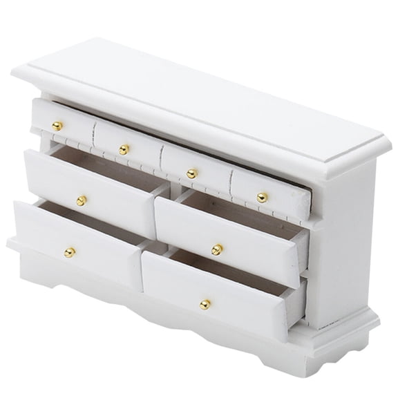 Raindrops Mini Dessert Cabinet For Dollhouse Mini Side Cabinet Synthetic Material 1Pack