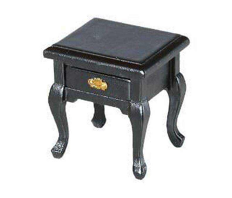 Raindrops Miniature End Table Drawer Wooden Dollhouse Table 1:12 Scale ...