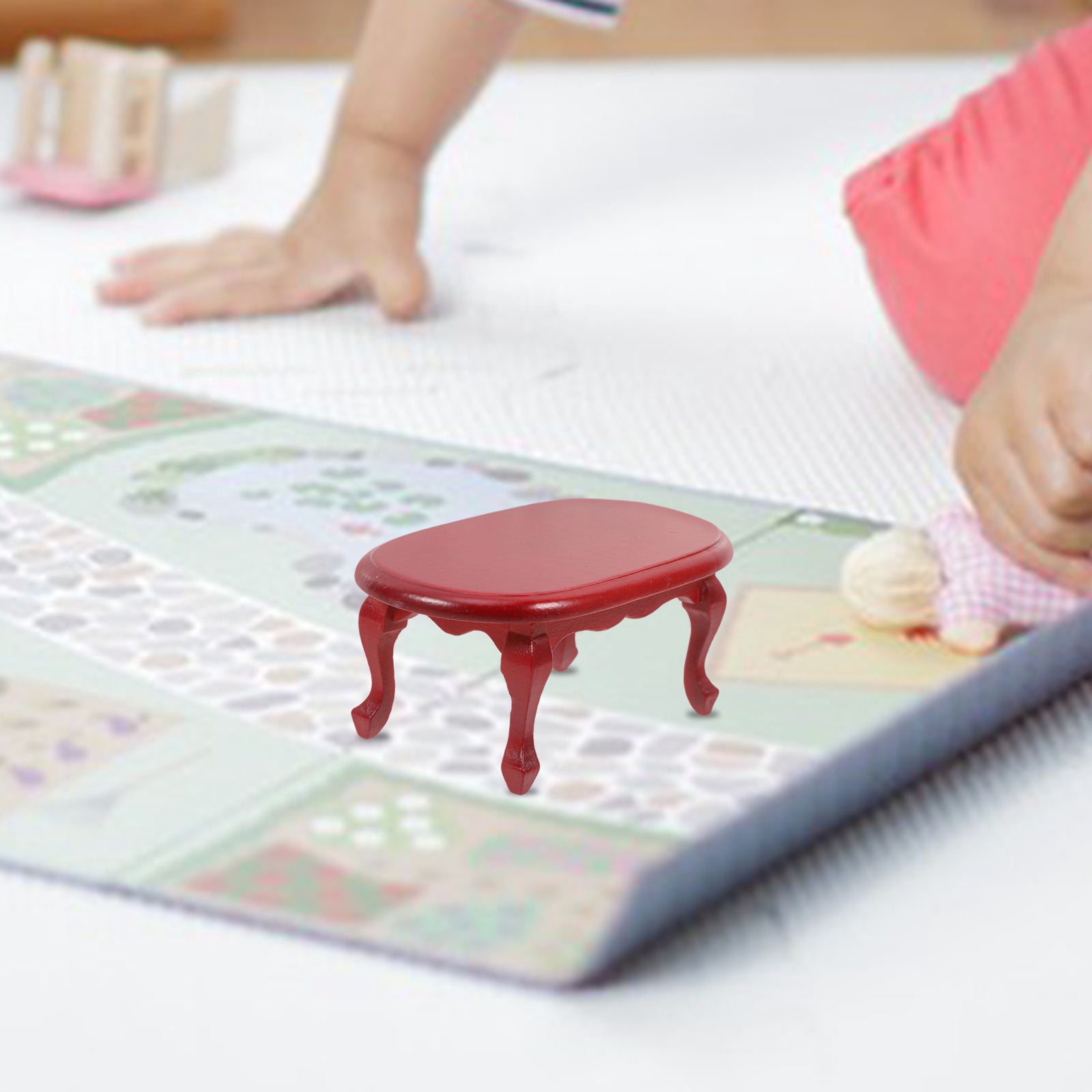 Raindrops Miniature End Table for Dollhouse with Wooden Material for ...
