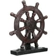 thumbnail image 1 of Raindrops  Miniature Retro Geometric Wallpaper Rudder Ornament Ship Steering Wheel Model, 1 of 8