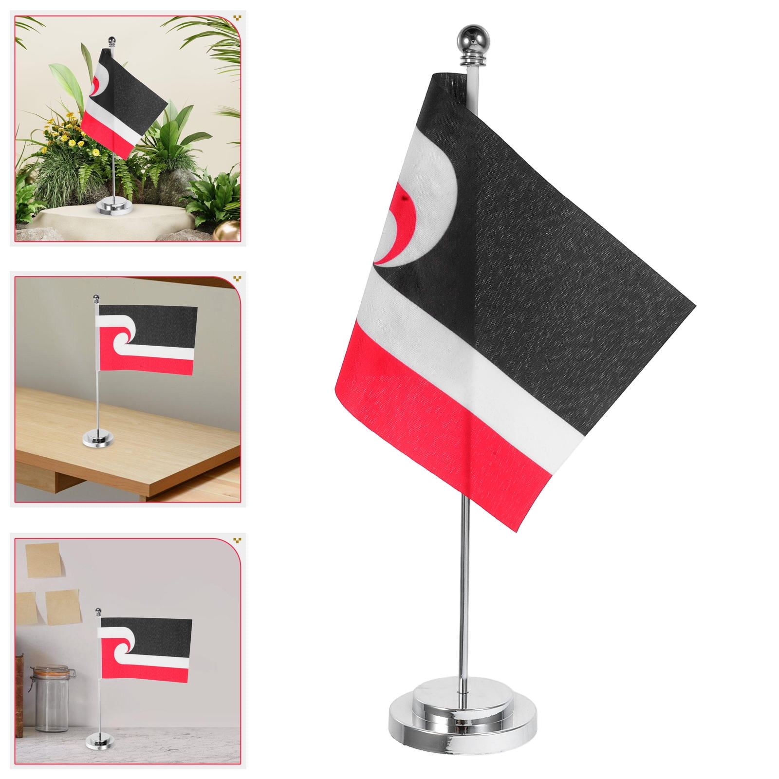 Raindrops Miniature Table Flag With Space-Saving Design For Office ...