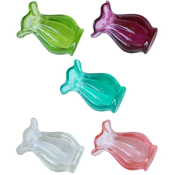 Raindrops Miniature Vase Set for Kids Lightweight and Made of Plastic and Resin Assorted Color