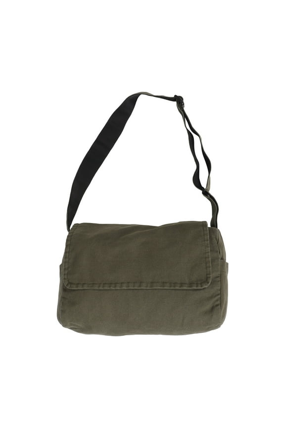 Minimalist Canvas Messenger Bag For Women Olive Green With Large Capacity Storage School Use 1Pack