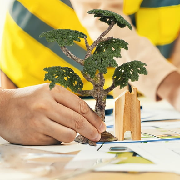 Raindrops Model Tree for Scenery and Diorama Supplies Plastic Tree Miniature Tree Scenery Landscape Decoration for DIY Craft Project