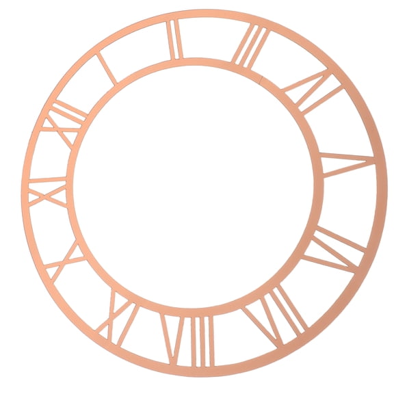 Raindrops Roman Numerals Clock Face, Acrylic, Light Brown, Easy Install for Decor