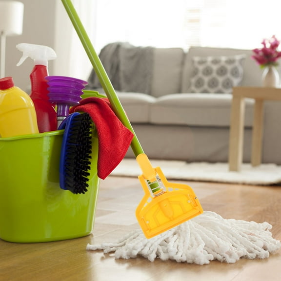 Raindrops Mop Replacement Heads Replacements Functional Duty Clip Clamp Yellow