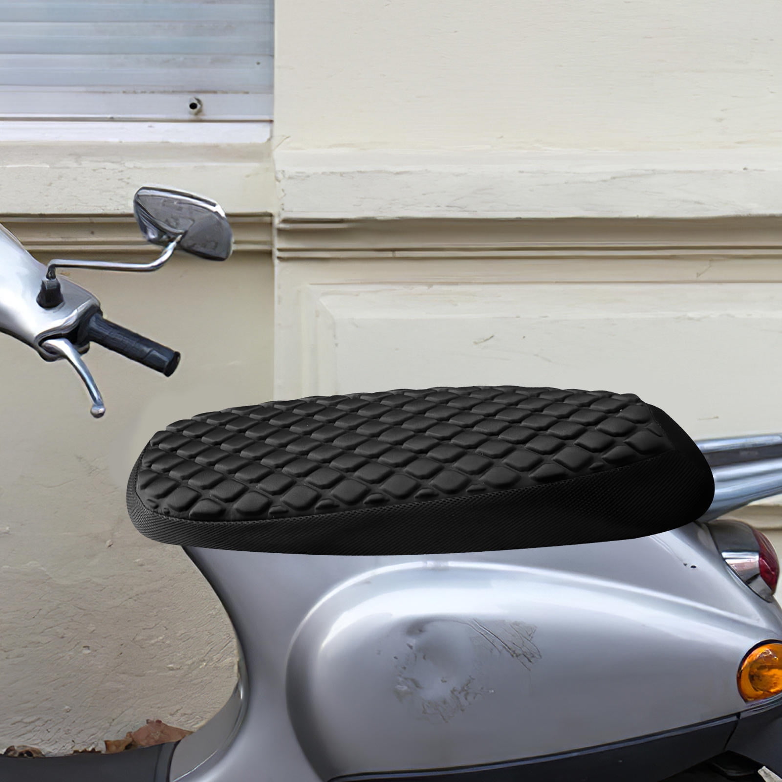 Raindrops Motorcycle Saddle Seat 1Pcs Black Pu Mini Bike Seat Cushion Breathable Durable For Riding Experience