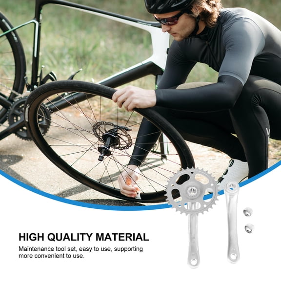 Raindrops Mountain Bike Crank Arm Set 25x13cm Cycling Replacement Parts for Wear Resistance