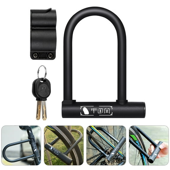 Raindrops Mountain Bike Lock Shackle U-lock Anti-rust Key Unlocking
