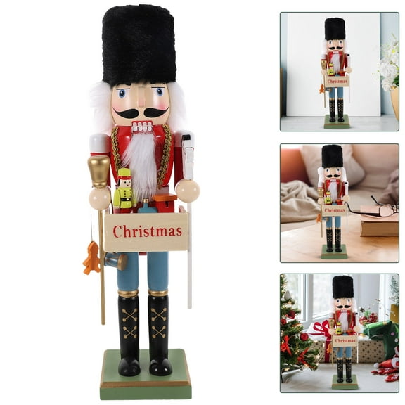 Raindrops Multi Color Plush Christmas Nutcracker Figure for Decoration Great Gift for Home and Party 12.5 inches