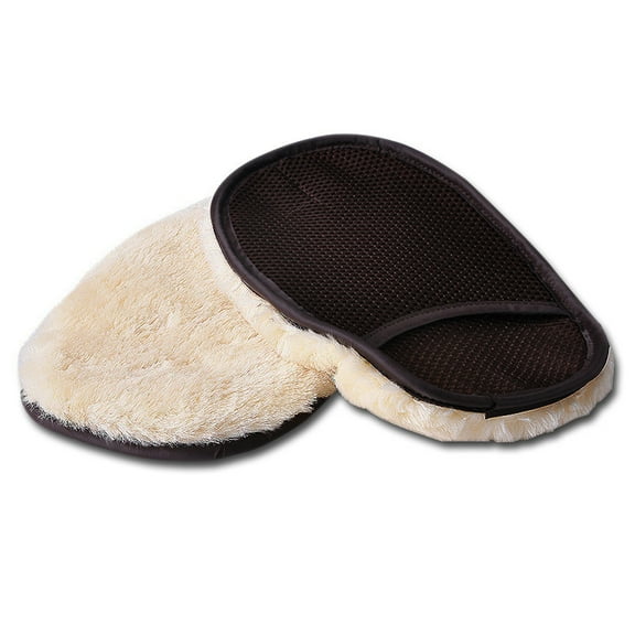 Raindrops Multi Color Wool Spinning Car Wash Mitt Gloves with High Density Fiber for Effective Cleaning 9.5 x 7.5 Inches