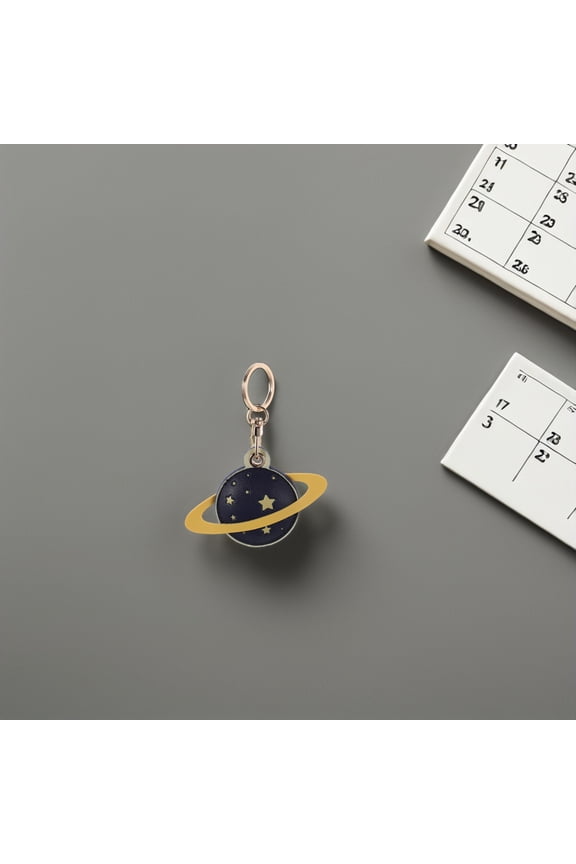 2Pcs Outer Space Party Favors Unique PU Planet Keychain for Handbag Car Decor