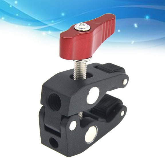 Raindrops Super Clamp Mount Ball Head Clamp Black 1Set 360 Degree Swivel