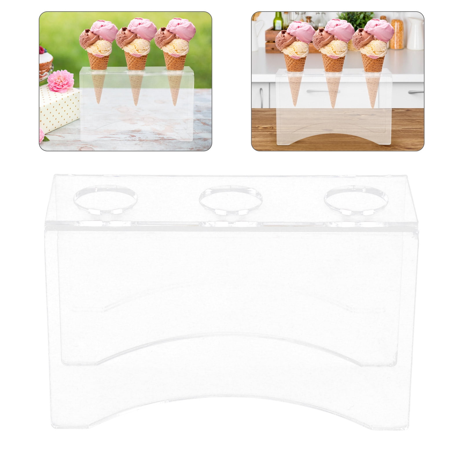 Ice Rack For Display Raindrops Multi-holes Cone Holder Desktop Ice Cream Rack Single Child ...