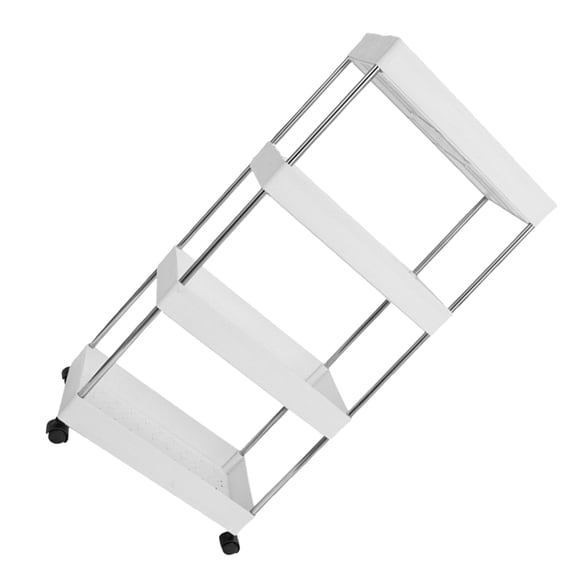 Raindrops Multi-layer Storage Rack Wheel Storage Holder 86X40X22.5CM White