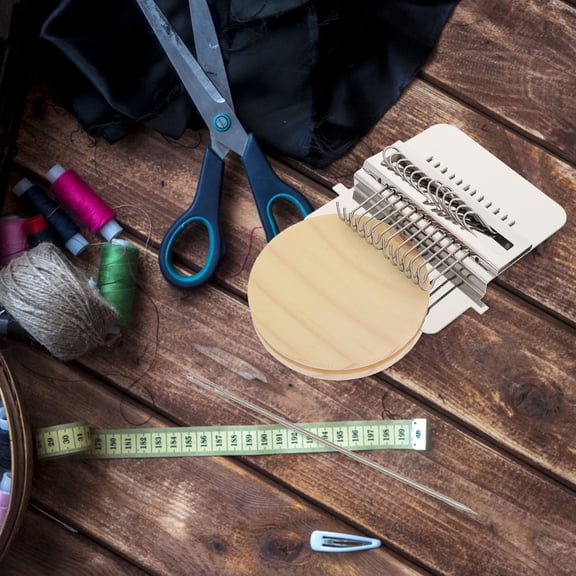 Raindrops MultiFunctional Mini Weaving Loom for DIY Use Comfortable Wooden Weaving Machine for Mending Clothes 1 Set