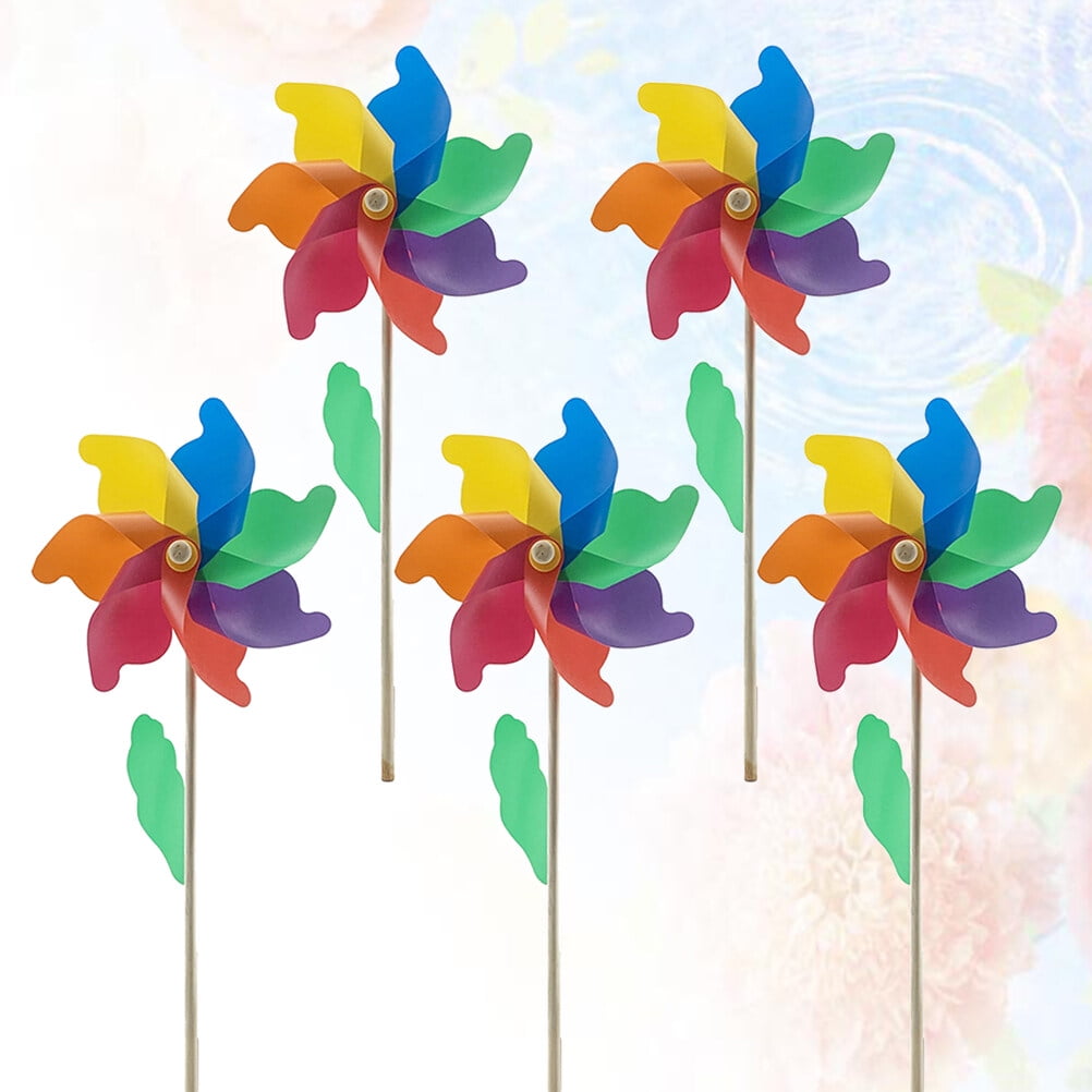 Raindrops Multicolored Pinwheel Toy Made of Synthetic Material for Kids ...