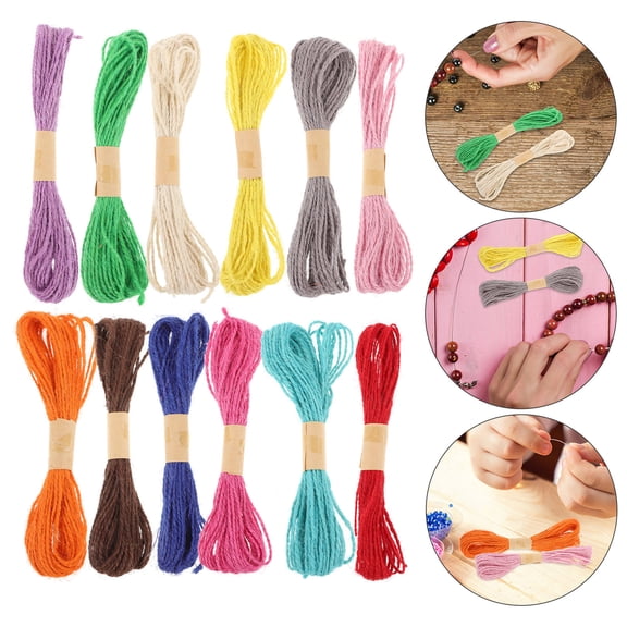 FOMIYES Assorted Color Braided Jewelry Cord for DIY Bracelet Making and Craft Decoration with Durable Straw Material