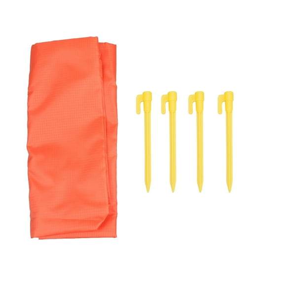Raindrops Multifunctional Picnic Pad Foldable Mat Shelter Beach Tent Orange