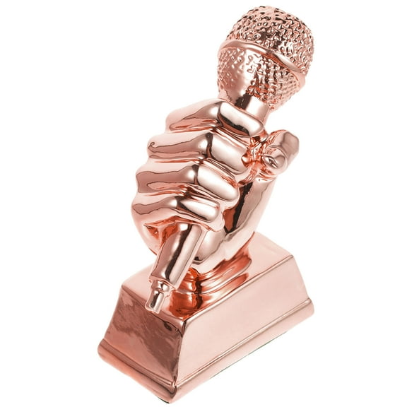 Raindrops Music Competition Award Microphone Trophy Encourage Participation Singing