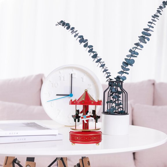 Raindrops Musical Decorations Desktop Carousel for Rotating Baby Christmas