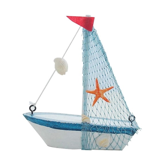 Raindrops  Nautical Sail Boat Accessories Wooden Ornaments Small Fresh Decoration