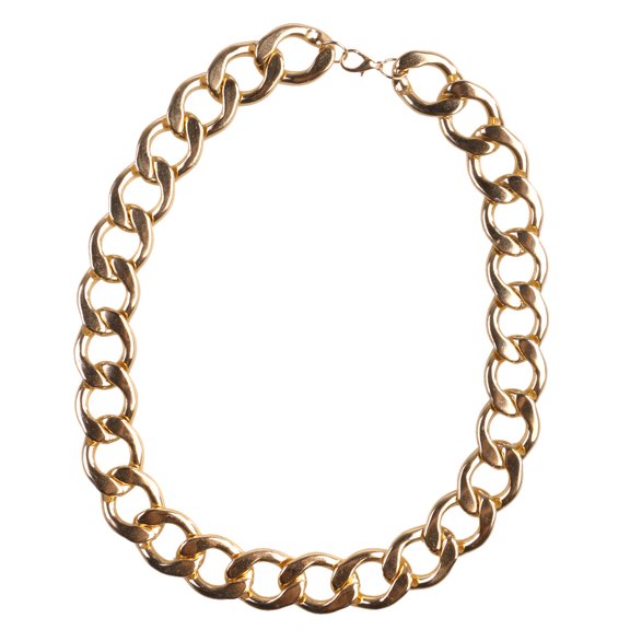 Raindrops Neck Chains for Men 60cm Golden Hip-hop Necklace with Chunky Chain 1Pack