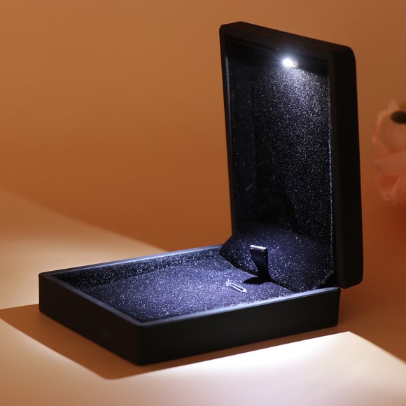 Raindrops  Necklace Case with Light LED Jewelry Box Gift for Occasions