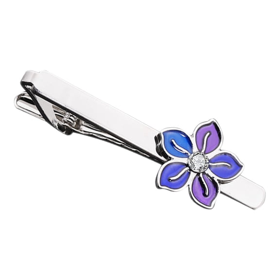 Raindrops 1Set Necktie Clip Copper Flower Shape for Gentlemen Fashion Tie Clip in Daily