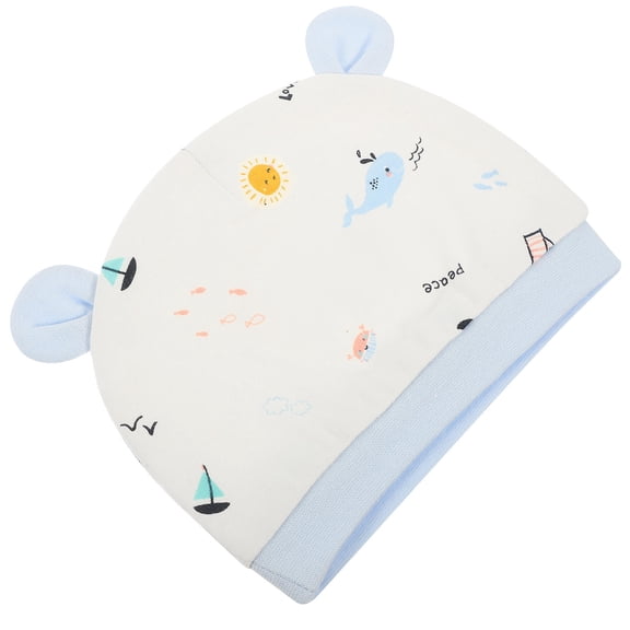 Raindrops Newborn Bonnet 1 Piece Multi Cotton for Warmth Indoors Outdoors