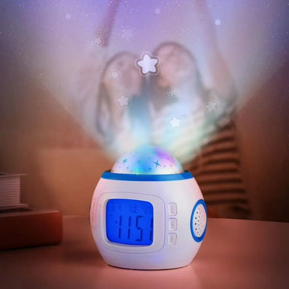 Raindrops Night Lamp Alarm Clock Night Light Creative Bedside Projection Night Lamp