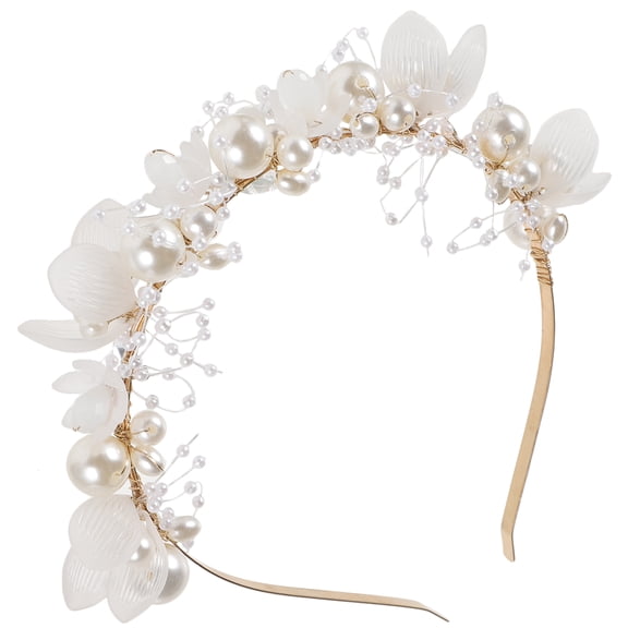 Raindrops Bridal Hair Piece Forehead Crown Headpiece Alloy White 1 Pcs