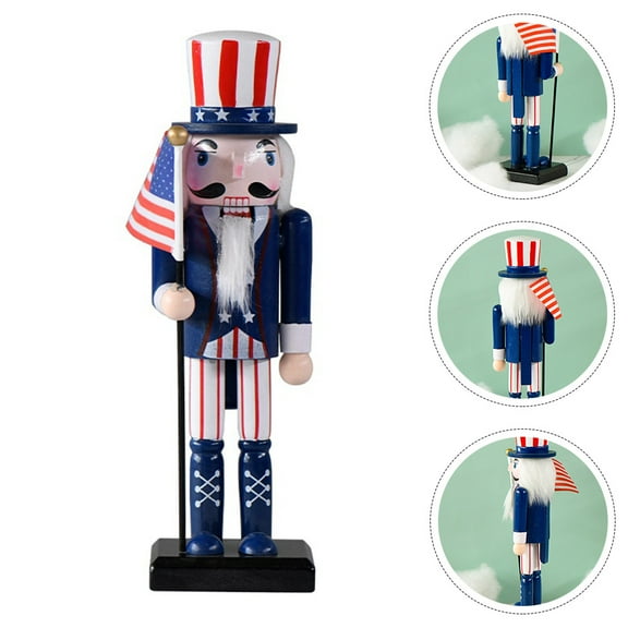 Houderco Synthetic Material Nutcracker Soldier Decor Blue 1Pack 9.8x3x2.6in