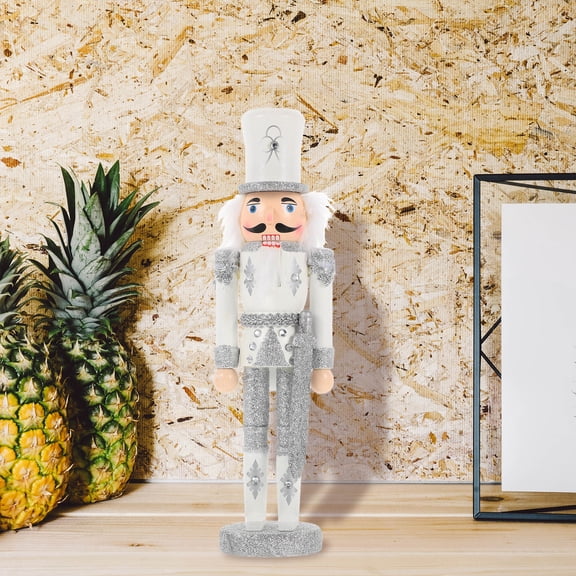 Raindrops Nutcrackers Decorations LED Ornaments Christmas Puppets Silver