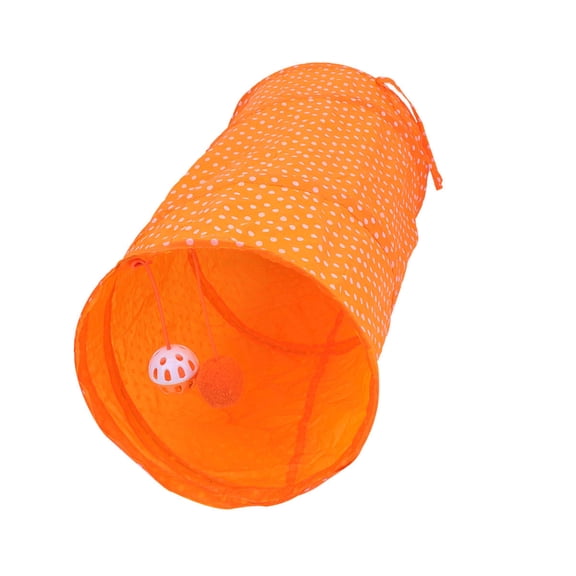 Raindrops Cat Tubes and Tunnels Pet Tunnel for Cats Nylon Orange 1Pcs