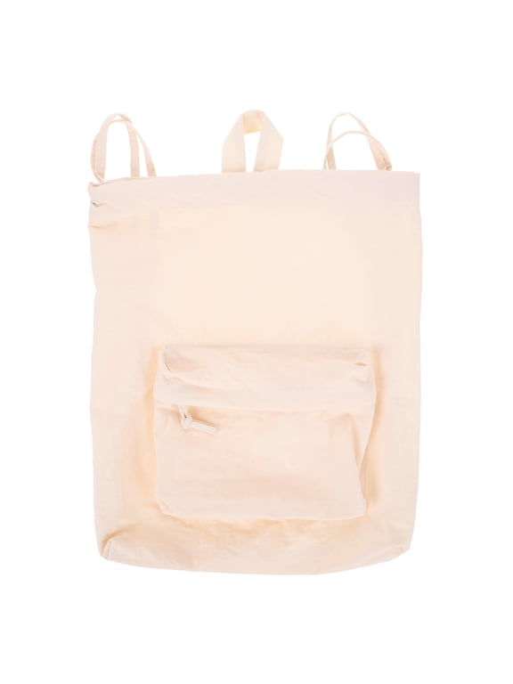 Nylon White Drawstring Backpack 1Pack 15.72X11.79X2.36in