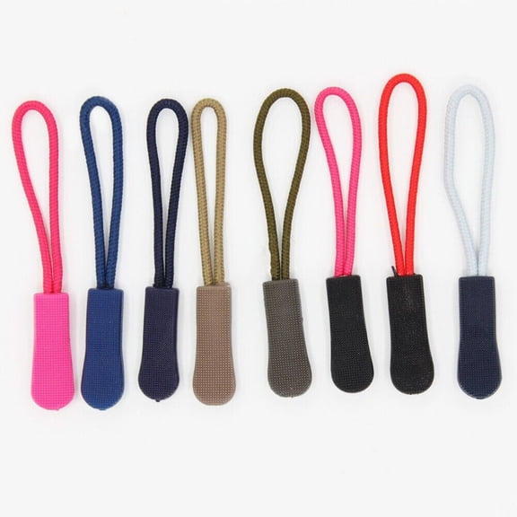 Raindrops Nylon Pull Cord and Zipper Accessories Assorted Color for Cloth and Travel 35Pcs