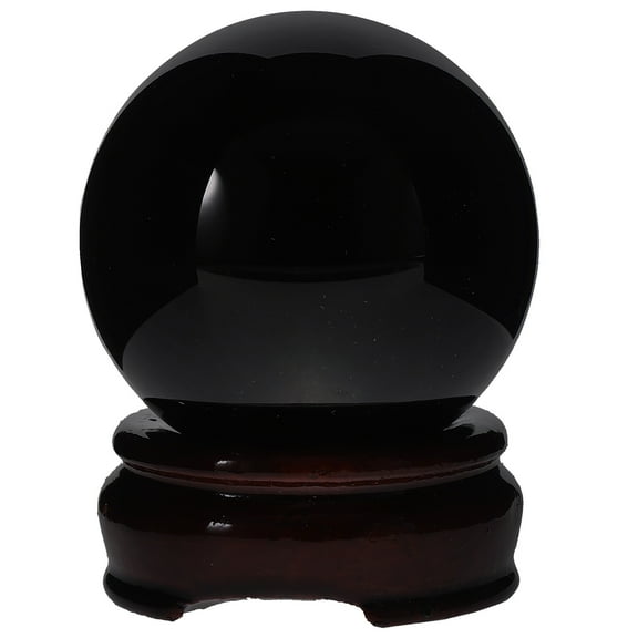 Raindrops  Obsidian Crystal Ball Divination Sphere Sculpture Planet Black