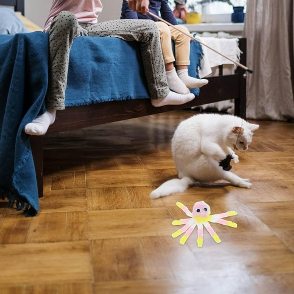 Raindrops Small Animal Chew Toys Plush Octopus Toy Multi Colored 1Set For Indoor Playtime