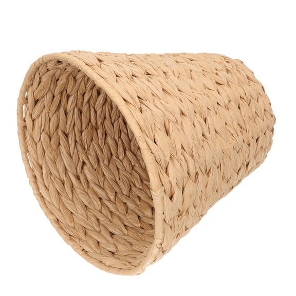FOMIYES Woven Trash Can with Sturdy Iron Frame and Convenient Paper Bag Holder for Efficient Home Storage and Organization