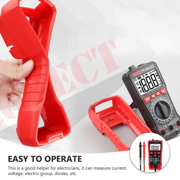 Raindrops Automatic Electrical Multimeter Voltage Current Tester Portable Home Use Orange