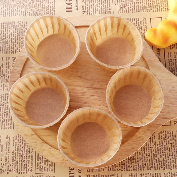 Raindrops Oil Proof Paper Cake Cups for Dessert Use Khaki Color Great for Parties and Baking Supplies 50 Pieces
