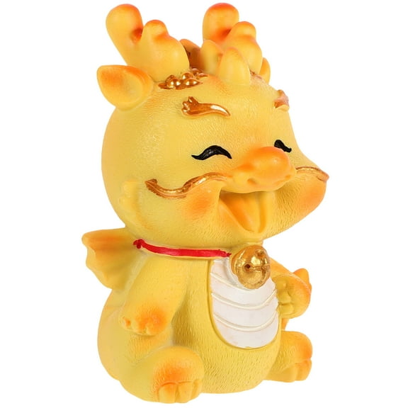 Raindrops Orange Resin Dragon Figurine for Home Decor Wealth Prosperity Office Table Decoration 6 5 inches