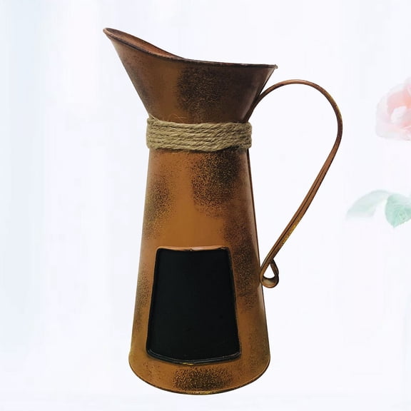 Raindrops Orange Vases Pitcher TV Cabinet Decor Dried Flower Container