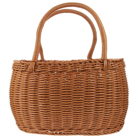 Raindrops  Organizer Outdoor Picnic Basket Portable Woven Chic Storage Shopping