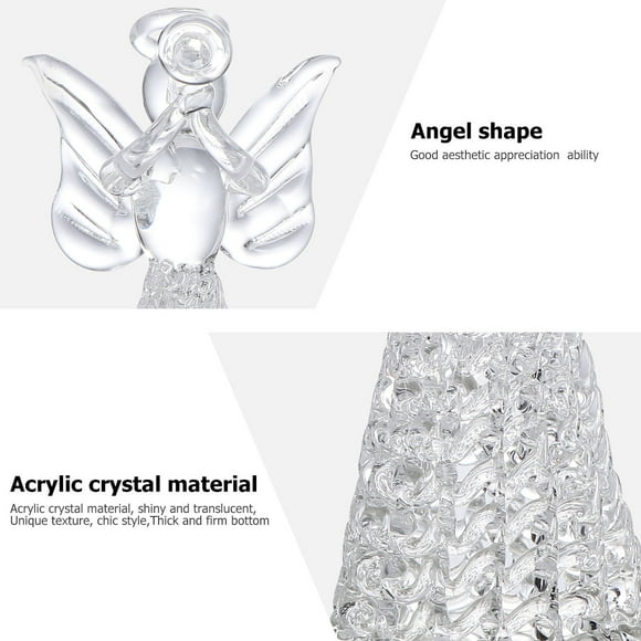 Raindrops  Ornament Crystal Glass Candle Holder Piper Angel Statue