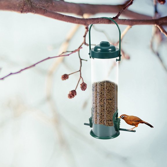 Raindrops Hanging Bird Feeder Plastic Outdoor Garden Use Assorted Color 2Pcs